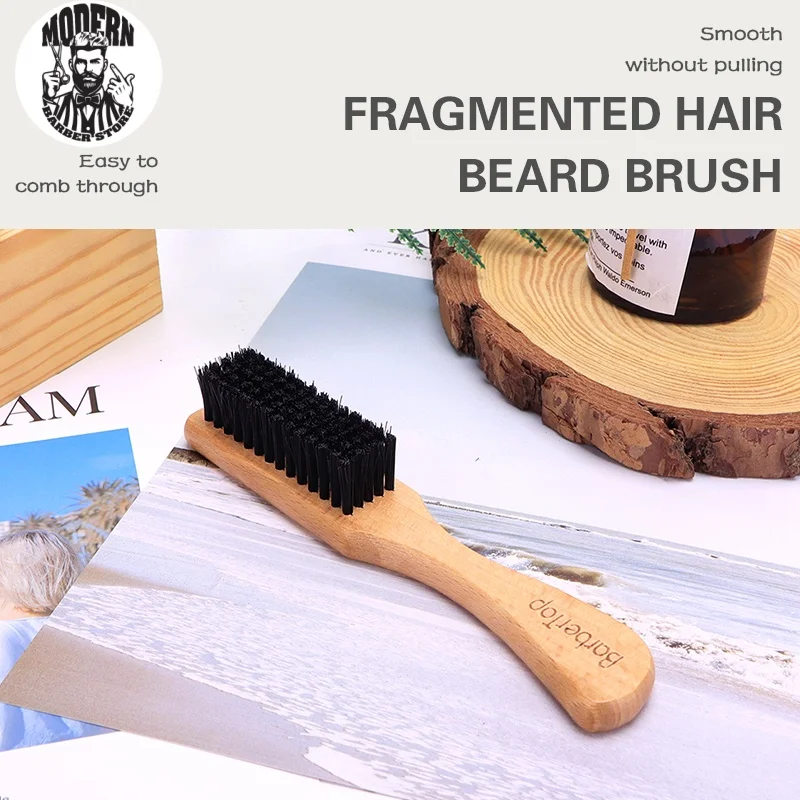 

Barbershop Wooden Handle Material Beard Hair Cutting Neck Face Duster Clean Brush Perfessional Barber Shaving Accessories Tools