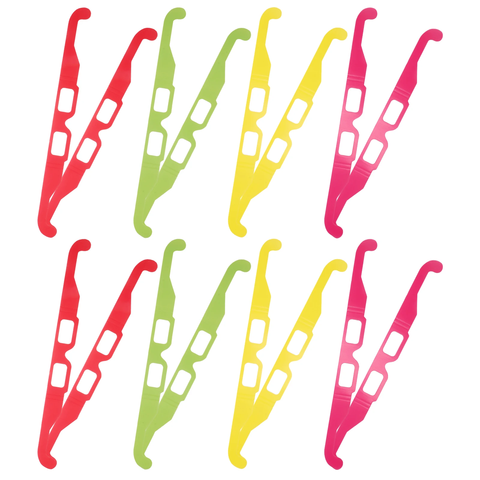 

20 pcs 3D Glasses Refraction Eyeglass Rave Diffraction Holiday Neon Paper Visual Distortion Lens