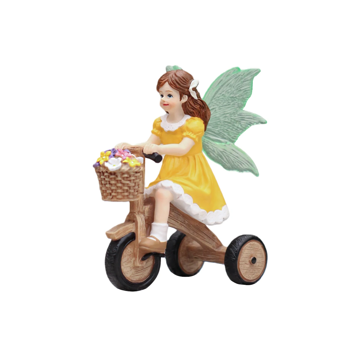 AliExpress NONE Resin cycling flower fairy with fluorescent wings, suitable for indoor and outdoor bonsai decoration, Valentine's Day gift