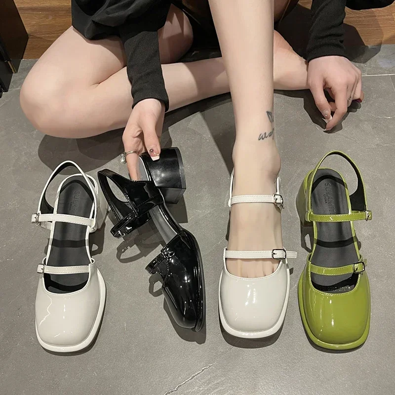 2024 Ladies on Offer Women's Wedge Heel Elegant Black White and Ankle Rubber Female Shoes for Women Mary Janes Boots Shoe Ankle