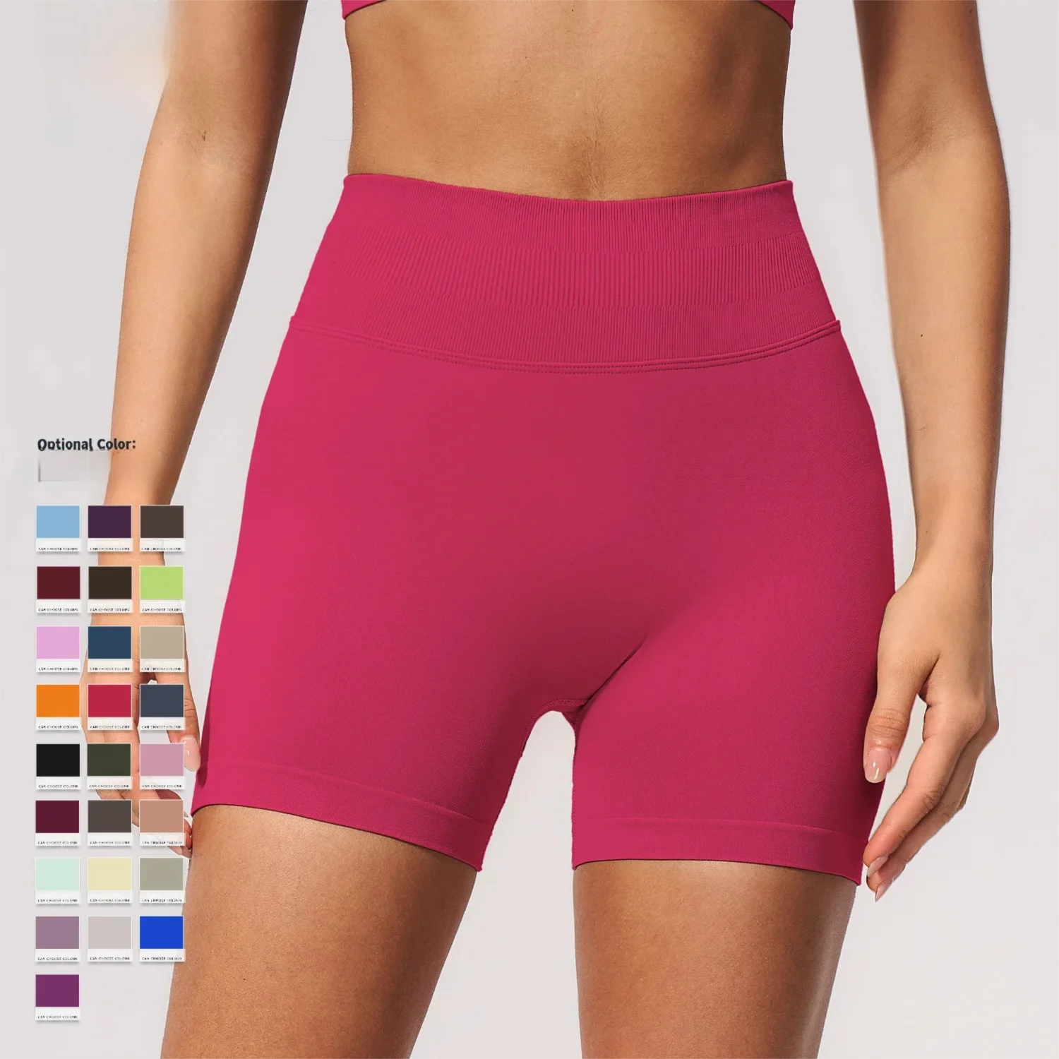 Seamless High Waist Yoga Shorts Women Summer Tummy Control Workout Running Quick Dry Gym Shorts Lifting Scrunch Booty