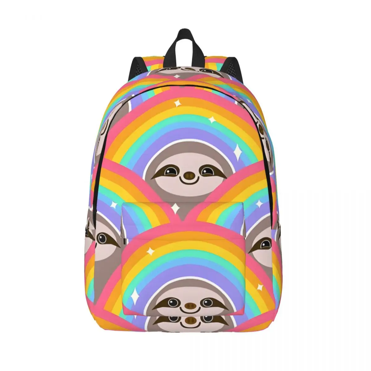 Camping Happy Rainbow Multi Compartment Classic Sloth Laptop Bag Unisex Rucksack Birthday