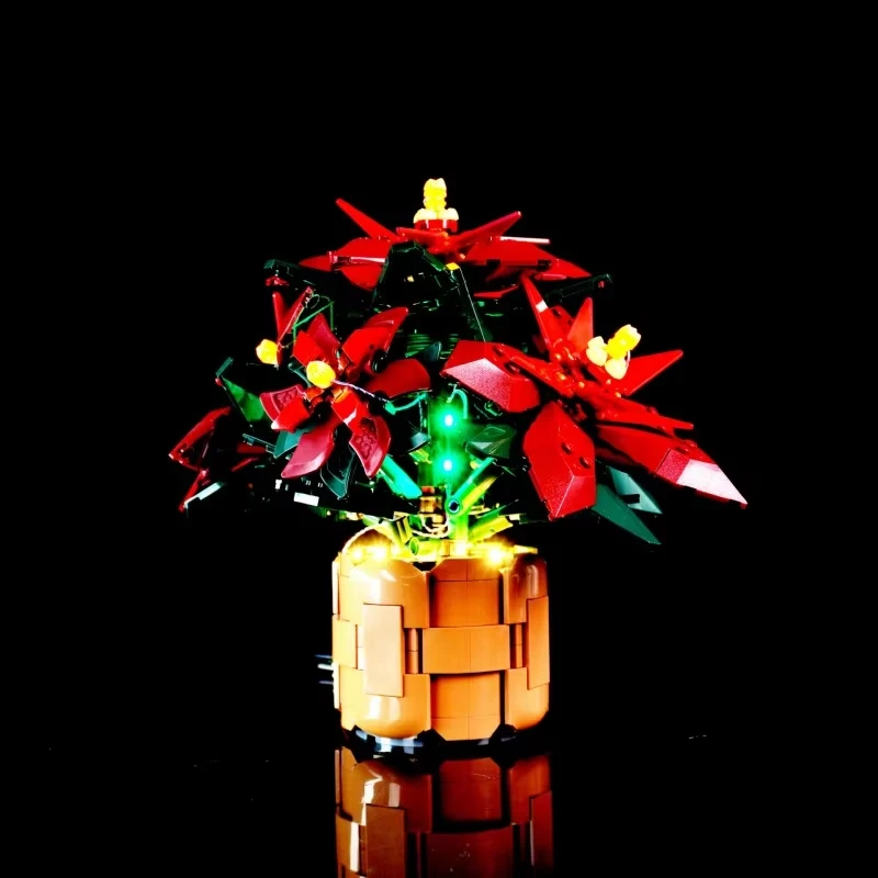 Kit de luz LED RC DIY para LEGO 10370 Poinsettia Building Brock Gift (apenas LED, sem tijolos)
