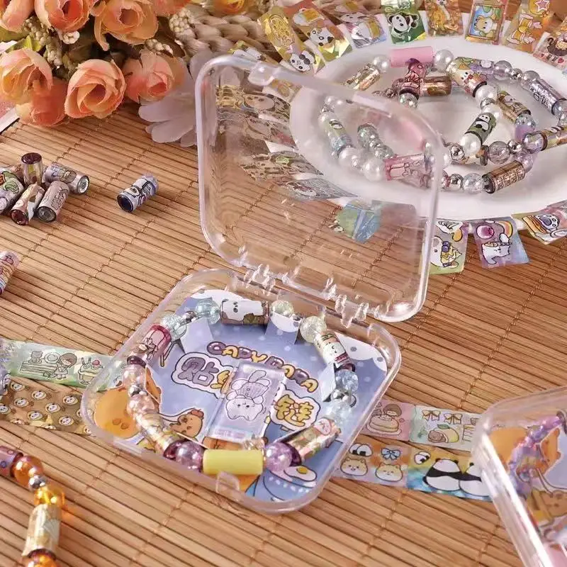 StickiRolls ملصق سوار الإبداعية DIY ملصق اليد سلسلة حبة سوار لعبة القرطاسية