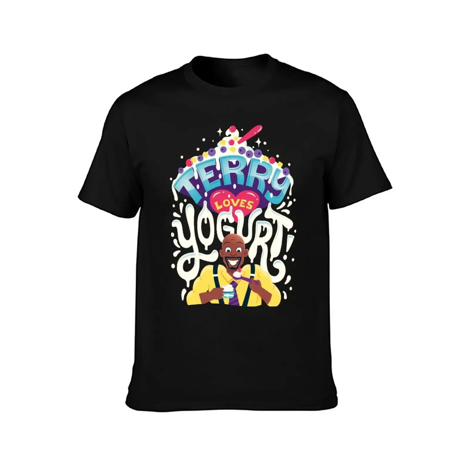 Terry loves yogurt T-Shirt oversized t shirt heavyweights mens t shirt