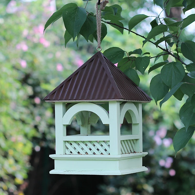 Pure Copper Top Feeder Wild Bird Feeder Courtyard Villa Park Decoration Natural