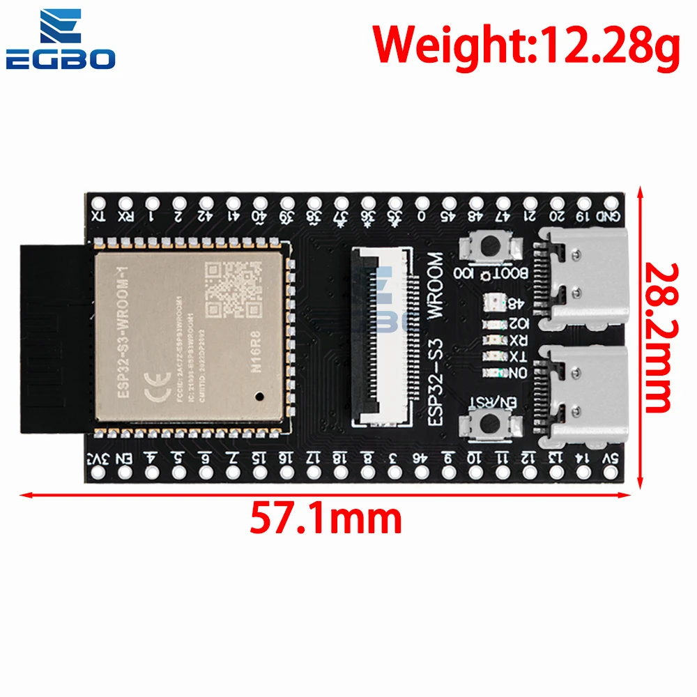 ESP32-S3 WROOM N16R8 CAM Development Board WiFi+Bluetooth Module OV2640 Camera