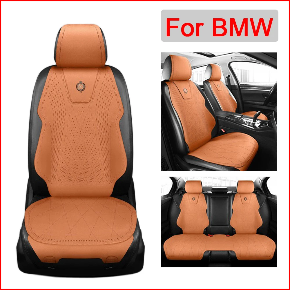 Ultracienki pokrowiec na fotelik samochodowy z zamszowej skórzanej osłona na fotel samochodowy pokrowiec na BMW F30 F31 F32 F34 F20 F21 F07 F10 1 3 5 7 Serie E39 E90