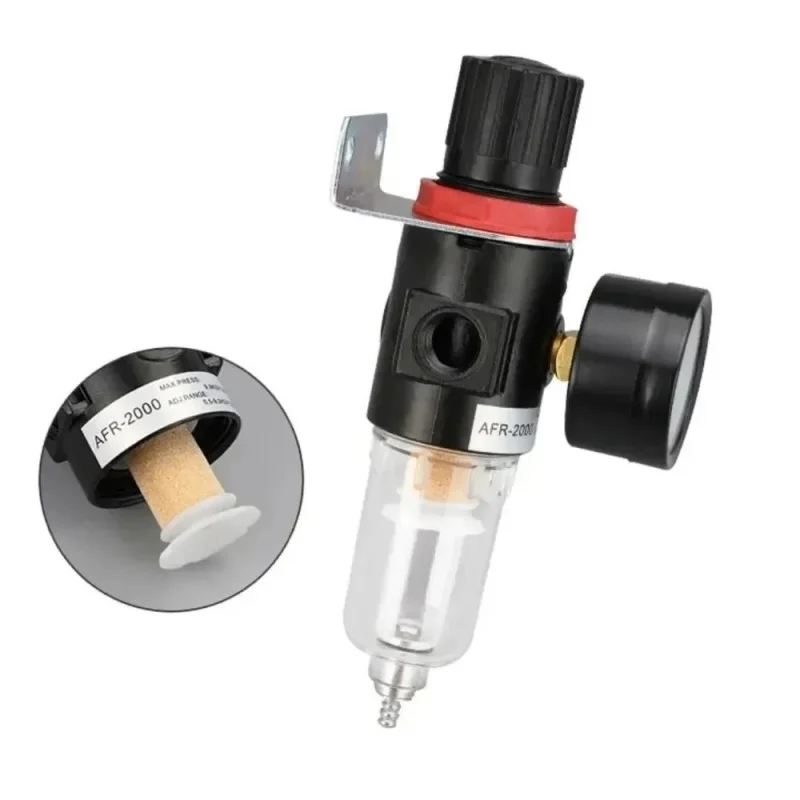 AFR-2000 Pneumatic Filter Air Treatment Unit Pressure Regulator Compressor Reducing Valve Oil Water Separation AFR2000 Gauge