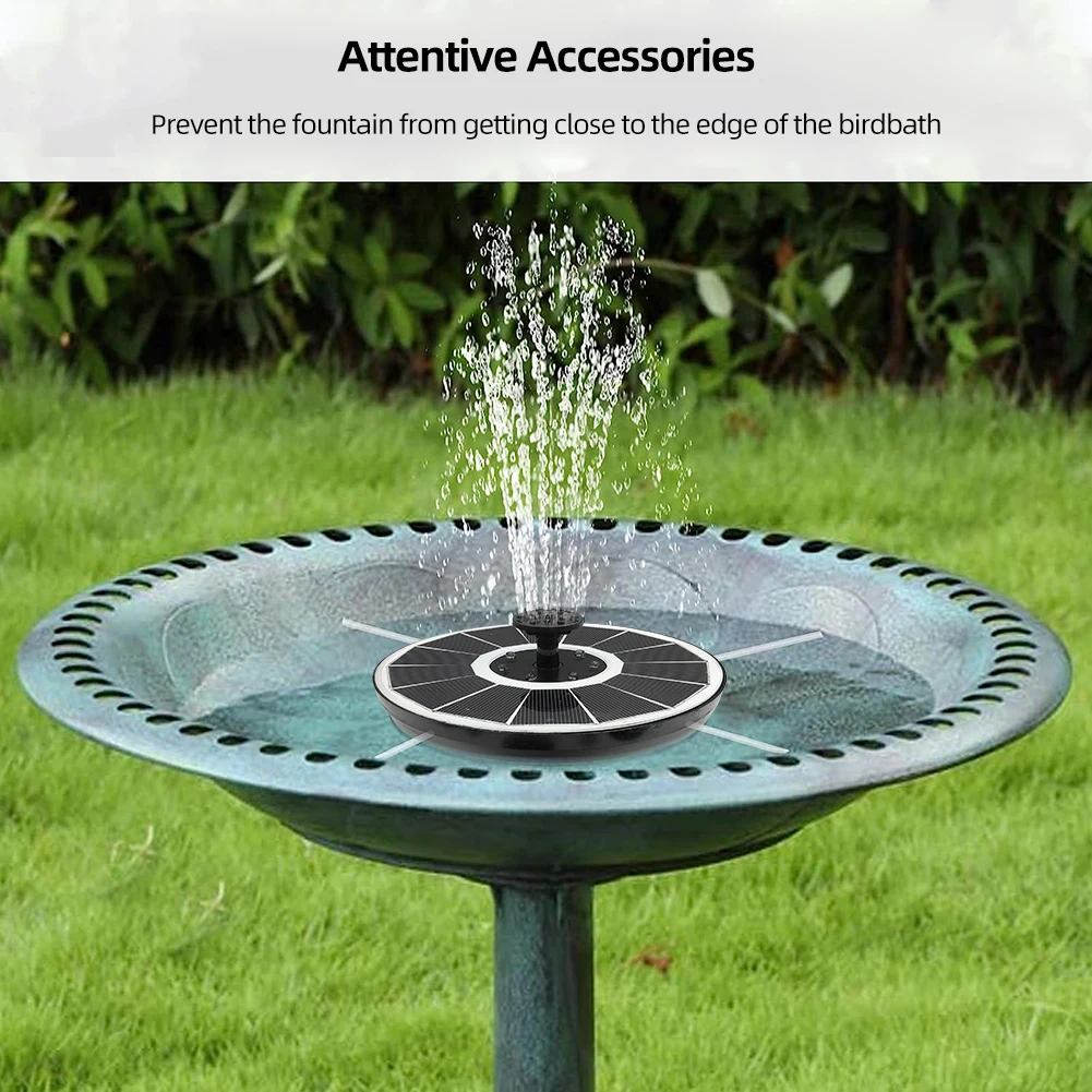 3.5W Solar Water Fountain LED Colorful Light Waterfall Fountain 240L/H Solar Floating Fountain Pump for Garden/Fish Pond