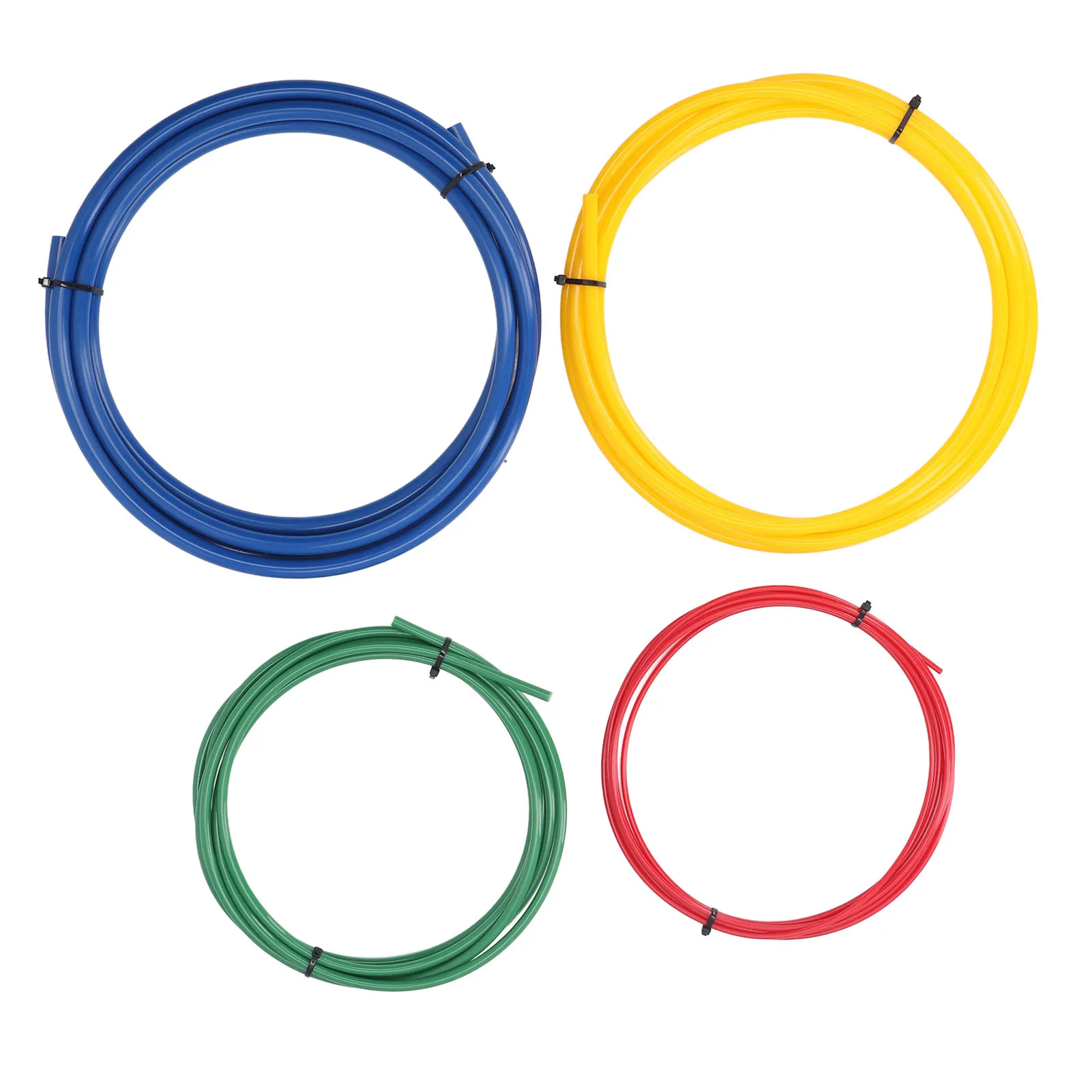 

4 шт., 1/4 дюйма, 3/8 дюйма, 1/2 дюйма, 5/8 дюйма, 13 футов, длинная защита для медных труб переменного тока, полиэтиленовая пластиковая изогнутая трубка, защита, недеформируемая, прочная