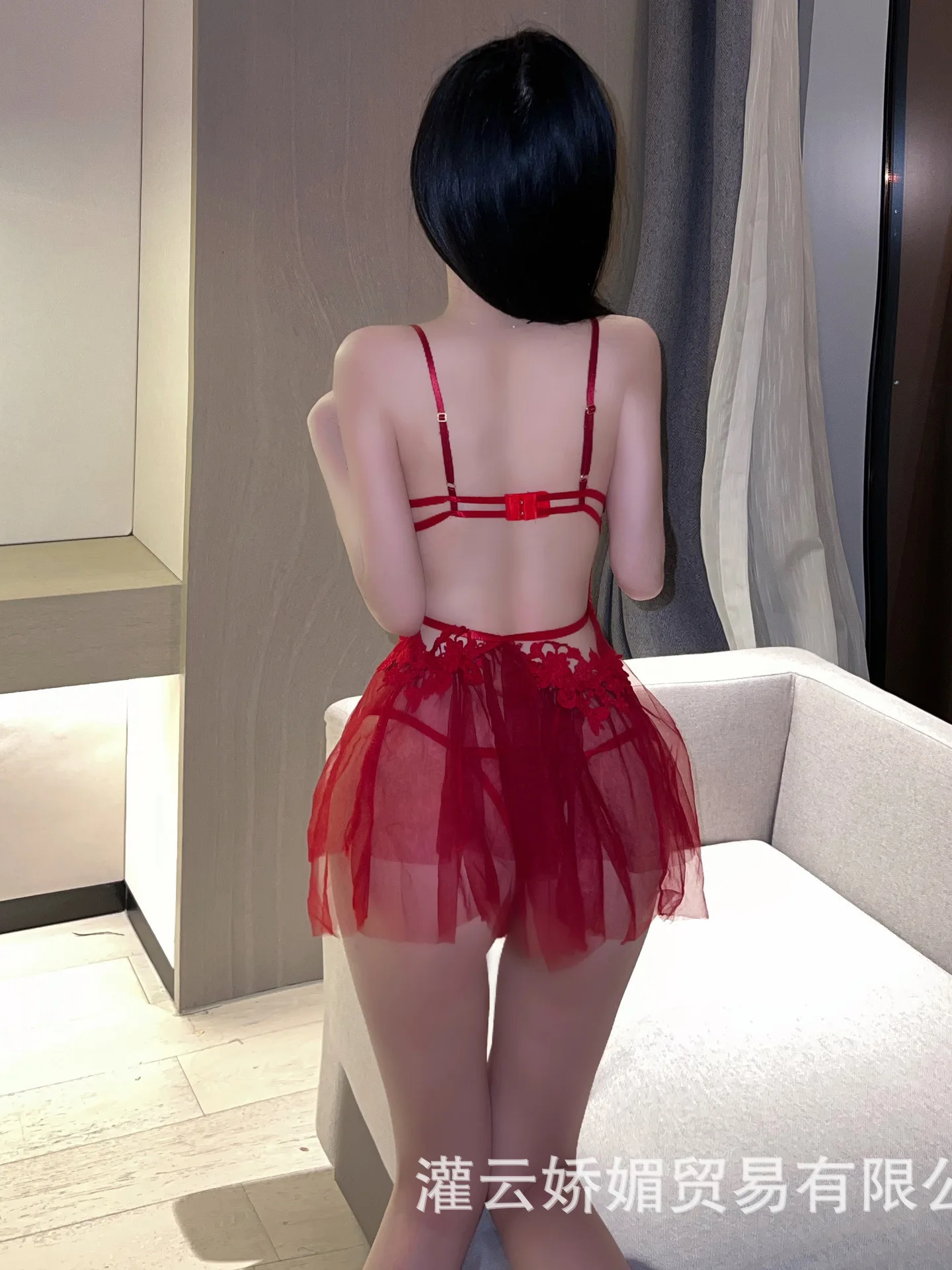 Tank Lace Sheer Mini Dress Underwear Sexy Hollow Out Lace Hanging Dress Elegant Transparent Hot Fashion Sweet 2023 New ZB7N