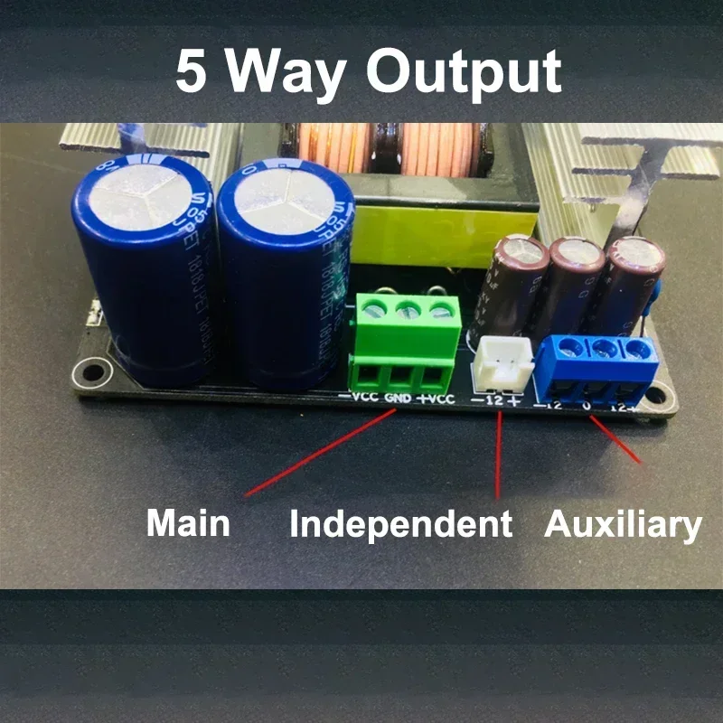 المزدوج LLC 5-Way تبديل وضع التيار الكهربائي 700 واط مكبر للصوت وحدة الصوت +-80 فولت الرقمية لتيار مستمر