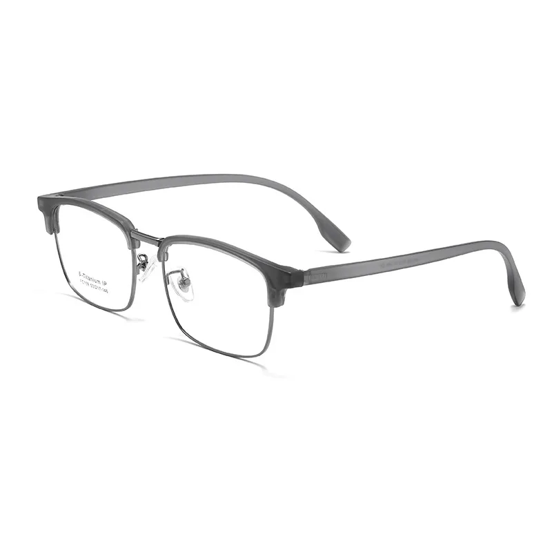 Luxury Business Titanium Prescription Glasses Women-Slim Lightweight Frame Blue Light Blocking Anti-Glare Coating Unisex Design
