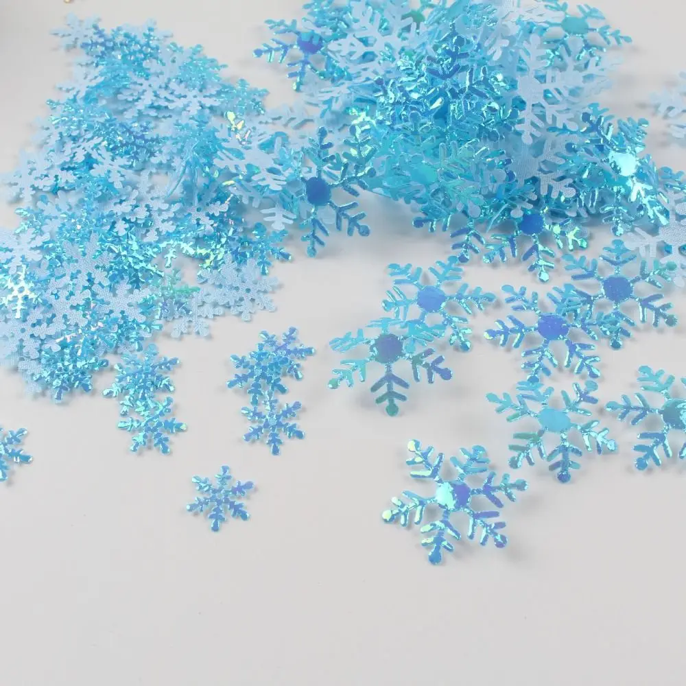 Creative Multi-color Christmas Snowflakes Confetti Glitter DIY Artificial Snowflakes 1.5cm/2cm/3cm Snowflake Sequins Wedding