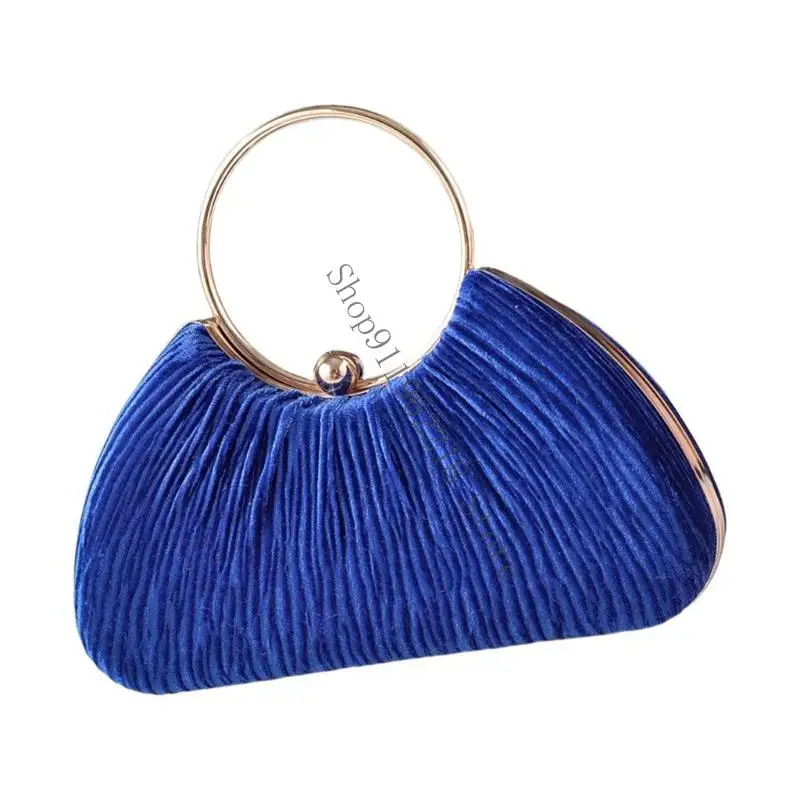 

Fashion Evening Bag With Chain Pleated Shoulder Purse Crossbody Bags Handbag 066F