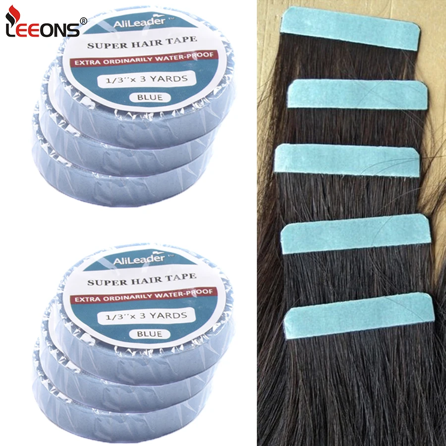 3Yard 12 Yard Blue Lace Front Wig Tape Roll Waterproof Strong Double Sided Wigs Adhesive Tape For Lace Wigs Toupee Hairpieces