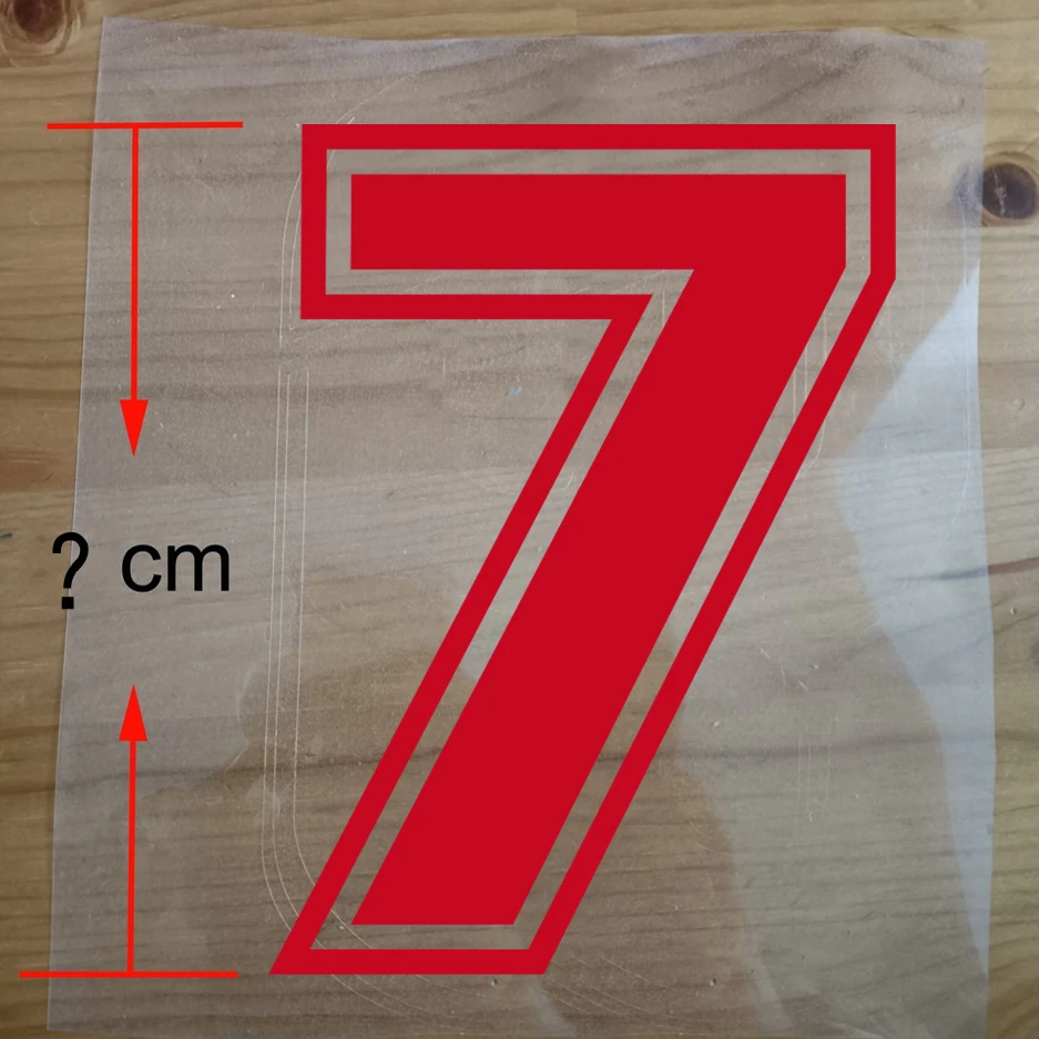 5-23CM Iron on Border Number Patches Yellow Red Black DIY Basketball Football Jersey Number Clothes Hot Transfer Sticker