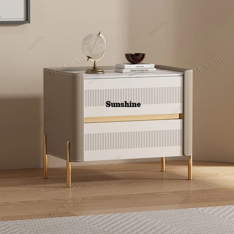 

TDStorage Modern Nightstand Minimalist Nordic Simple Italian Bedside Table Luxury Trendy Mesitas De Noche Bedroom Furniture