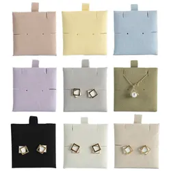 1pcs 6x6cm Jewelry Display Holder Square Microfiber Card Board for DIY Necklace Earrings Studs Inner Bracket Wholesale