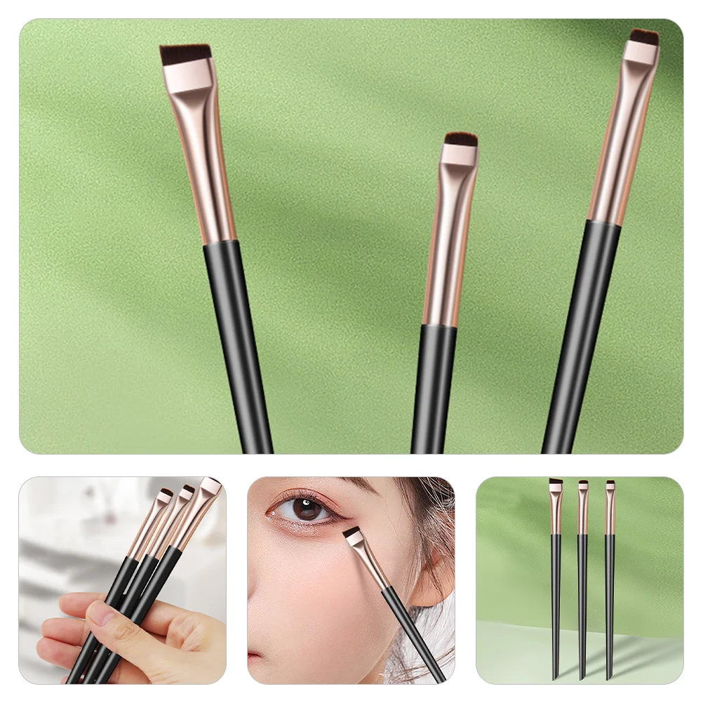 

1Set Angled Eyeliner Brush Set Precision Applicator Soft Comfortable Makeup Tool for Eyebrow Concealer Eyeshadow Professional