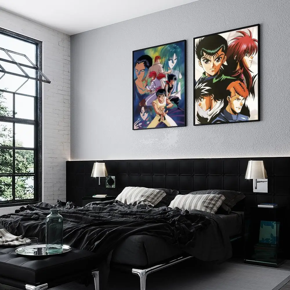 1pc Yu Yu Hakusho Japanese Anime Poster Good Quality Prints Vintage Room Home Bar Cafe Decor Aesthetic Art Wall Painting