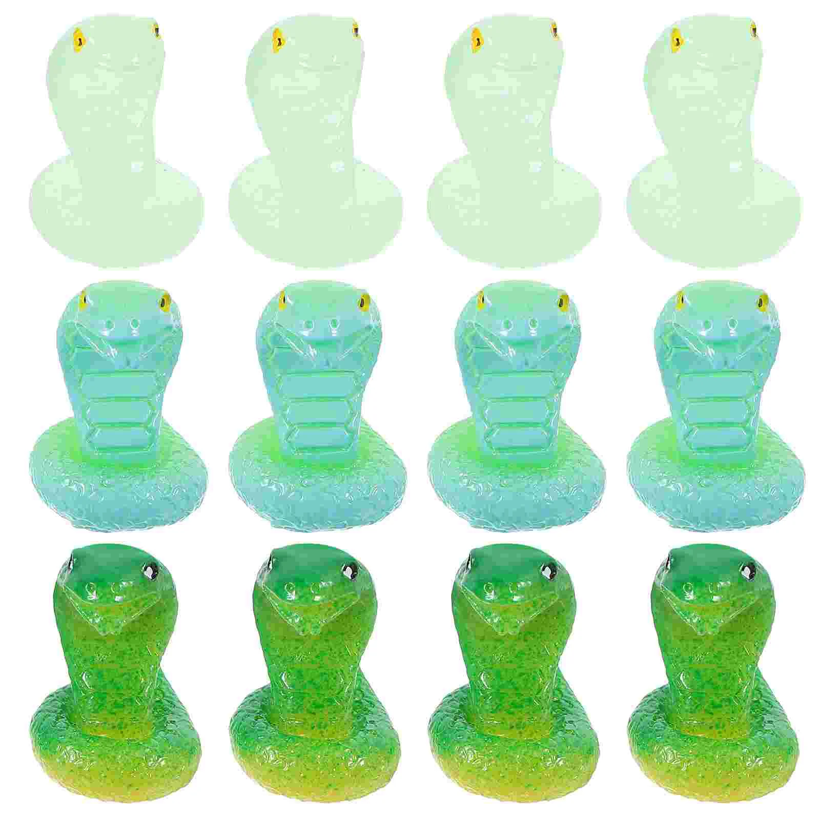 

16 Pcs Micro Landscape Snake Desktop Ornament Adorable Animal Statue Miniatures