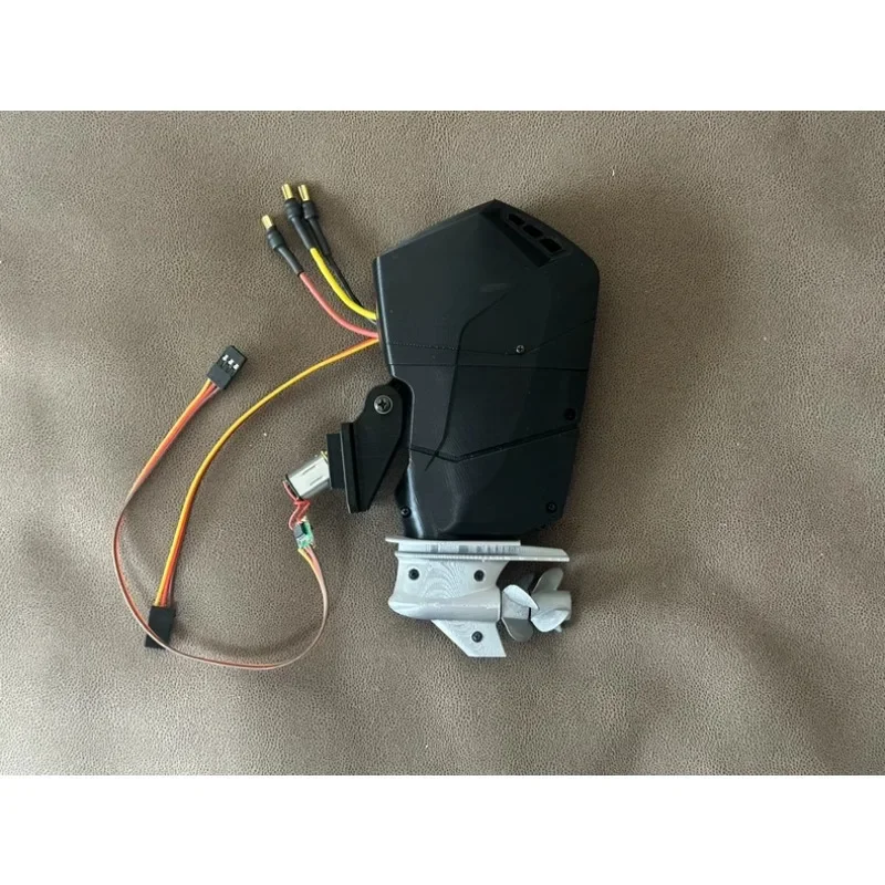 Independent Gearbox Rotation 1/13 Scale RC Boat Outboard Motor Electric Tilt Counter Rotating Propeller Upgrade Spare Parts DIY