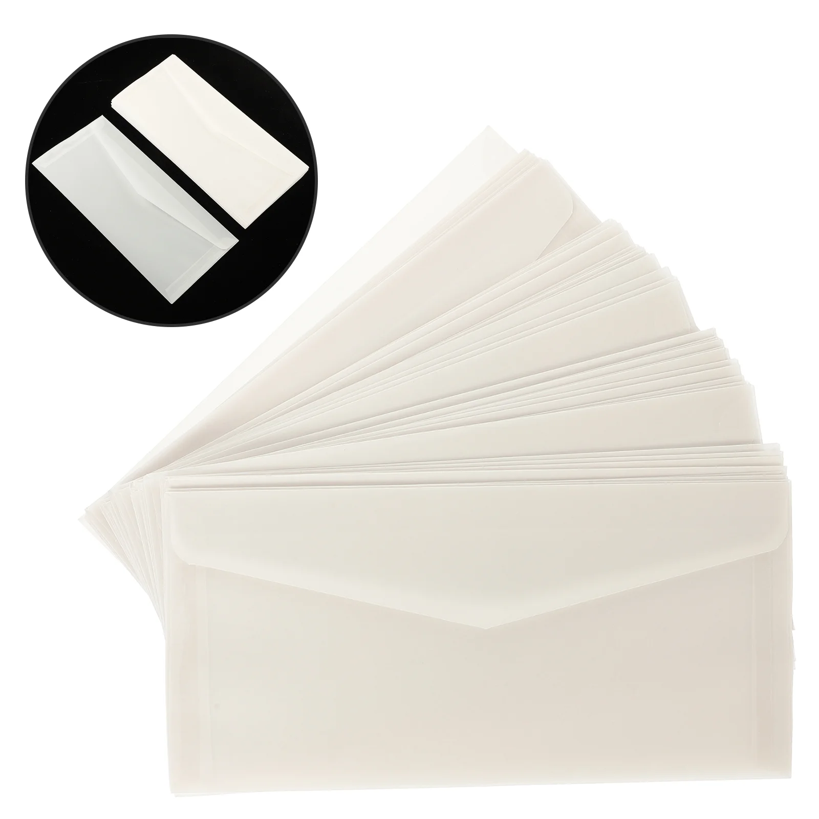 

50 Pcs Wedding Sulfate Paper Transparent Envelope Invitation 50pcs Student Business Envelopes for Cards Litmus Blank