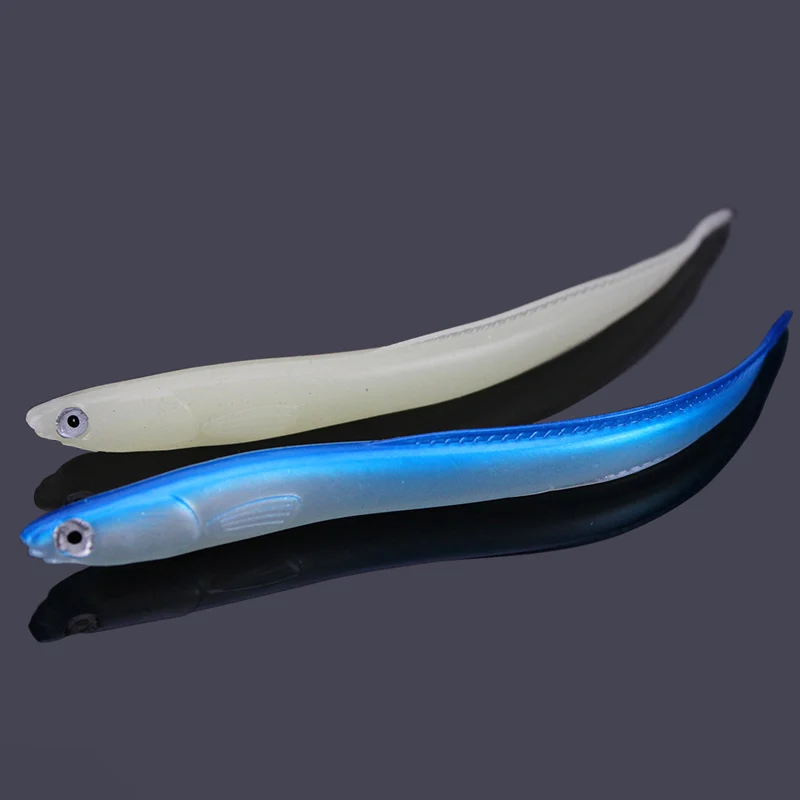 WEIHE 5pcs 14cm 6.3g Soft Fishing Lure Seabass Artificial Bait Electric Eel Shad Eel Needfish Fishing Tackle view 2
