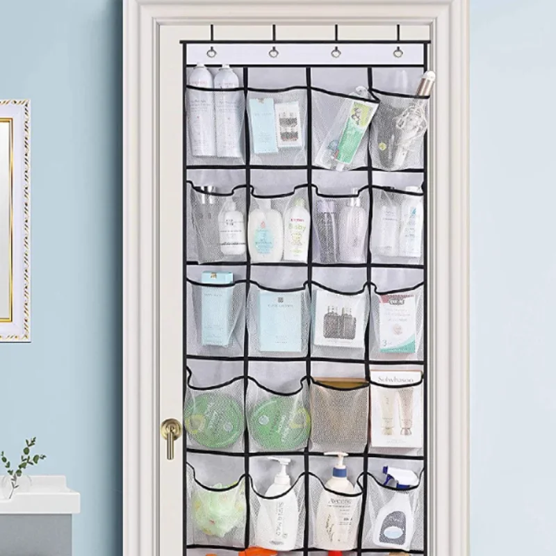 1pc Wall storage bag 24 pockets Multi layer storage Visible pocket Hanging type Shoe rack Behind the door Storage bag