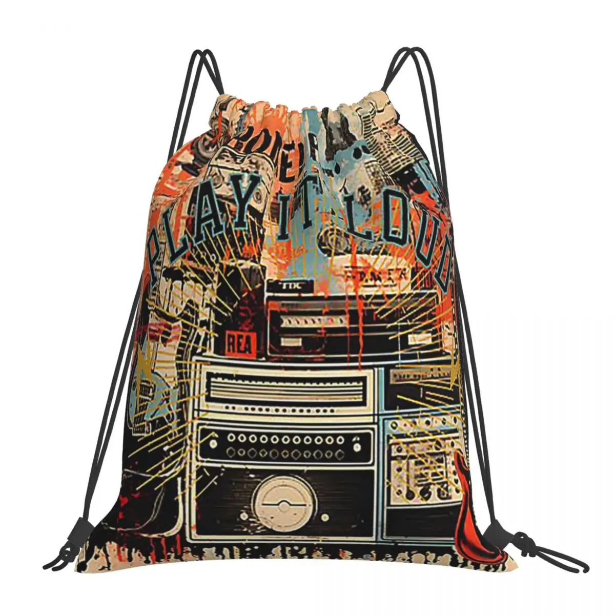 

Громкие рюкзаки Play It, модные портативные рюкзаки на шнурке, карманная обувь, сумки для книг для мужчин, женщин, студентов