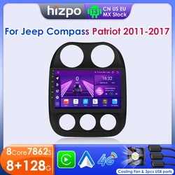 Hizpo Car Radio For Jeep Compass Patriot 2011-2017 Autoradio Stereo 2 Din GPS Navigation Multimedia Audio Player Carplay DSP RDS