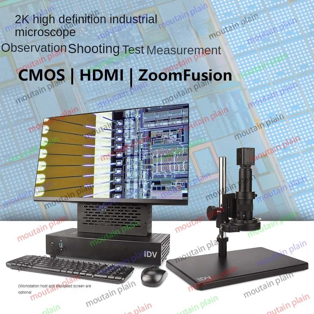 Industrial Microscope Optical Digital Electronics 175 Times Measurement Overhaul 2K Image Quality IDV-DMC1000