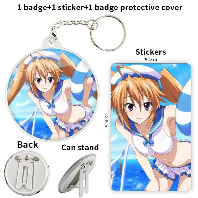 Shido Irina Dxd Japanese Anime Badge Brooch anchor Peripherals Pin Children's giftinsignias personalizables Gift For Friend DIY