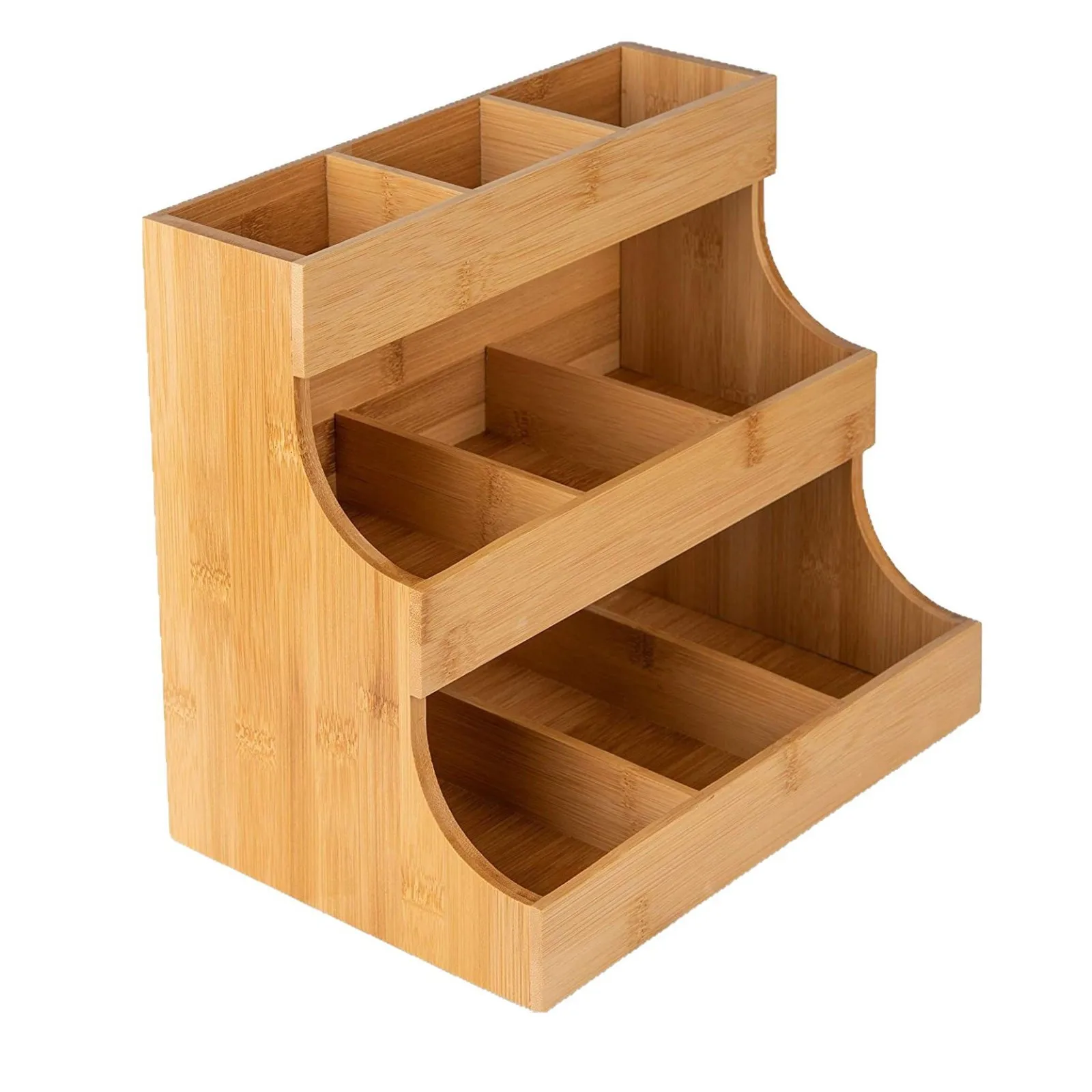 

Spot tea bag storage box Wooden coffee bag storage rack Multi-layer shelf Desktop tea finishing box Bamboo