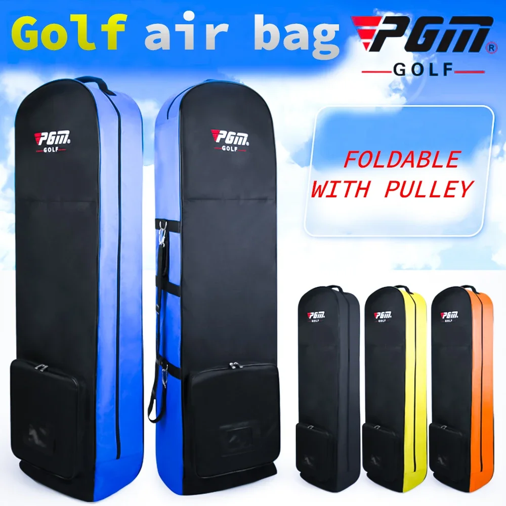 Bolsa de aire de golf PGM con ruedas silenciosas, almacenamiento de gran capacidad, bolsa de golf de viaje plegable, transporte de avión