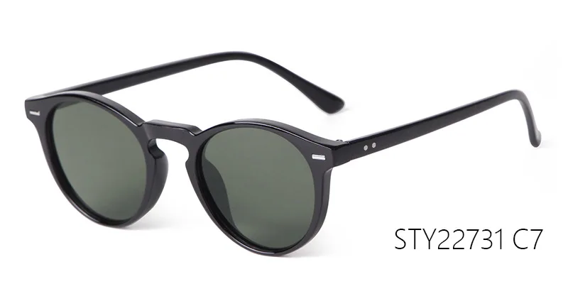 Vintage Mode Runde Sonnenbrille für Damen und Herren 2024 Markendesign Retro Nieten Gelbe Blaue Gläser Eckige Sonnenbrillen Unisex – Detail 10