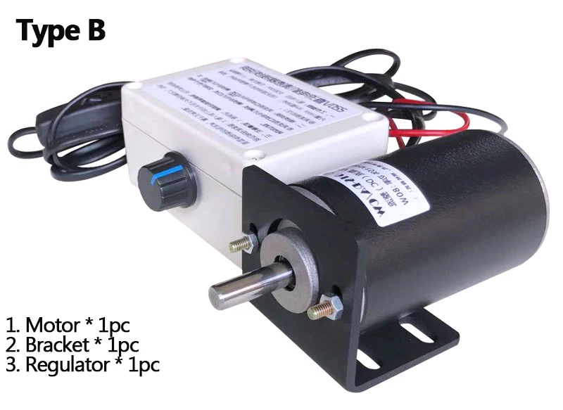 220V 80W 6500rpm Micro Permanent Magnet DC Motor Carbon Brush High Speed Ball Bearing Adjustable Speed