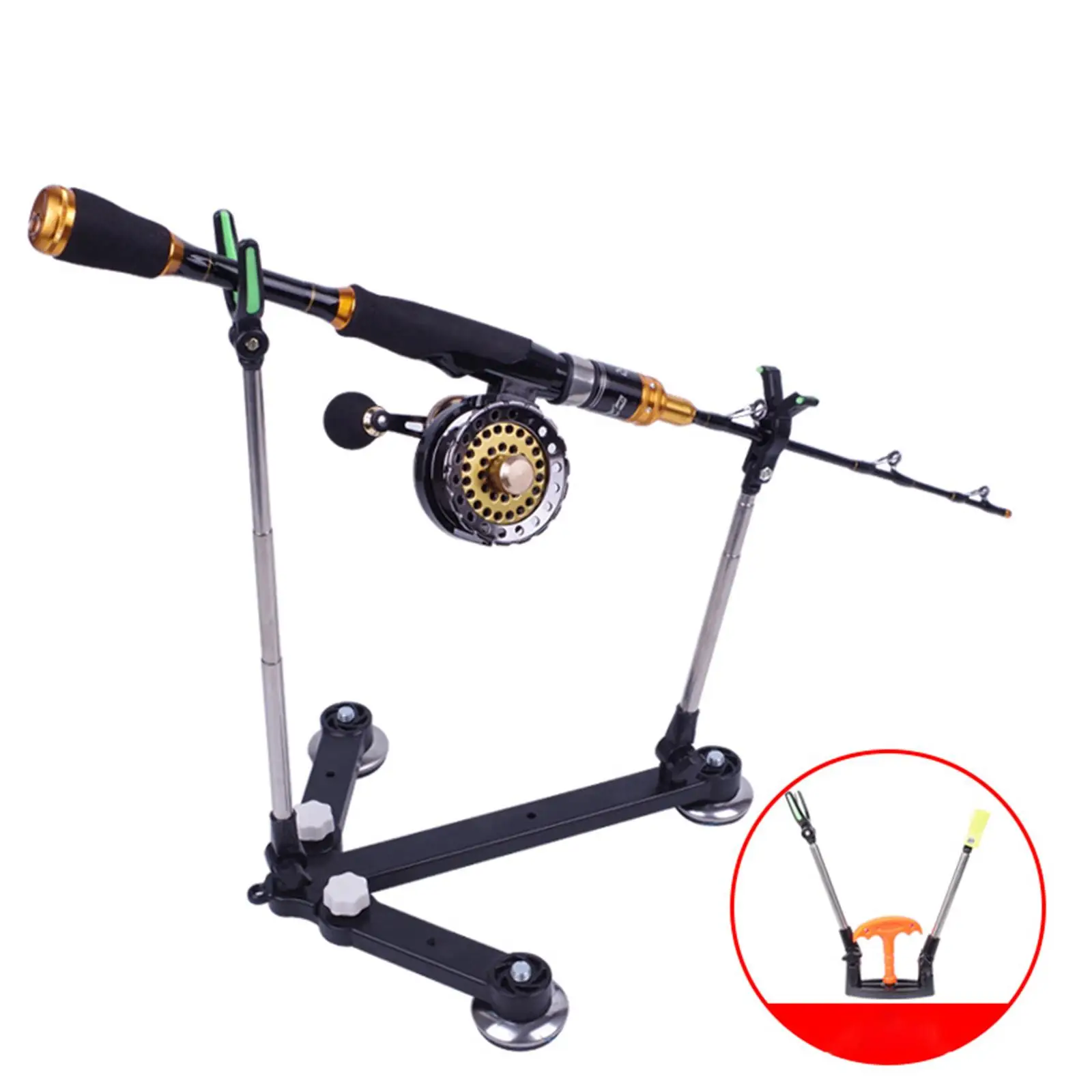 Fishing Rod Holder Fishing Rack Metal Folding Easy to Install Portable Supplies