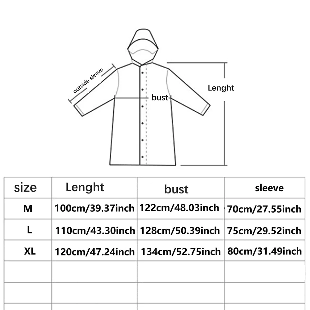 1pc Adult Long EVA Waterproof Rain coat For Women Impermeable Poncho Hooded Cycling Rain Jacket Men Raincoat Over Coat