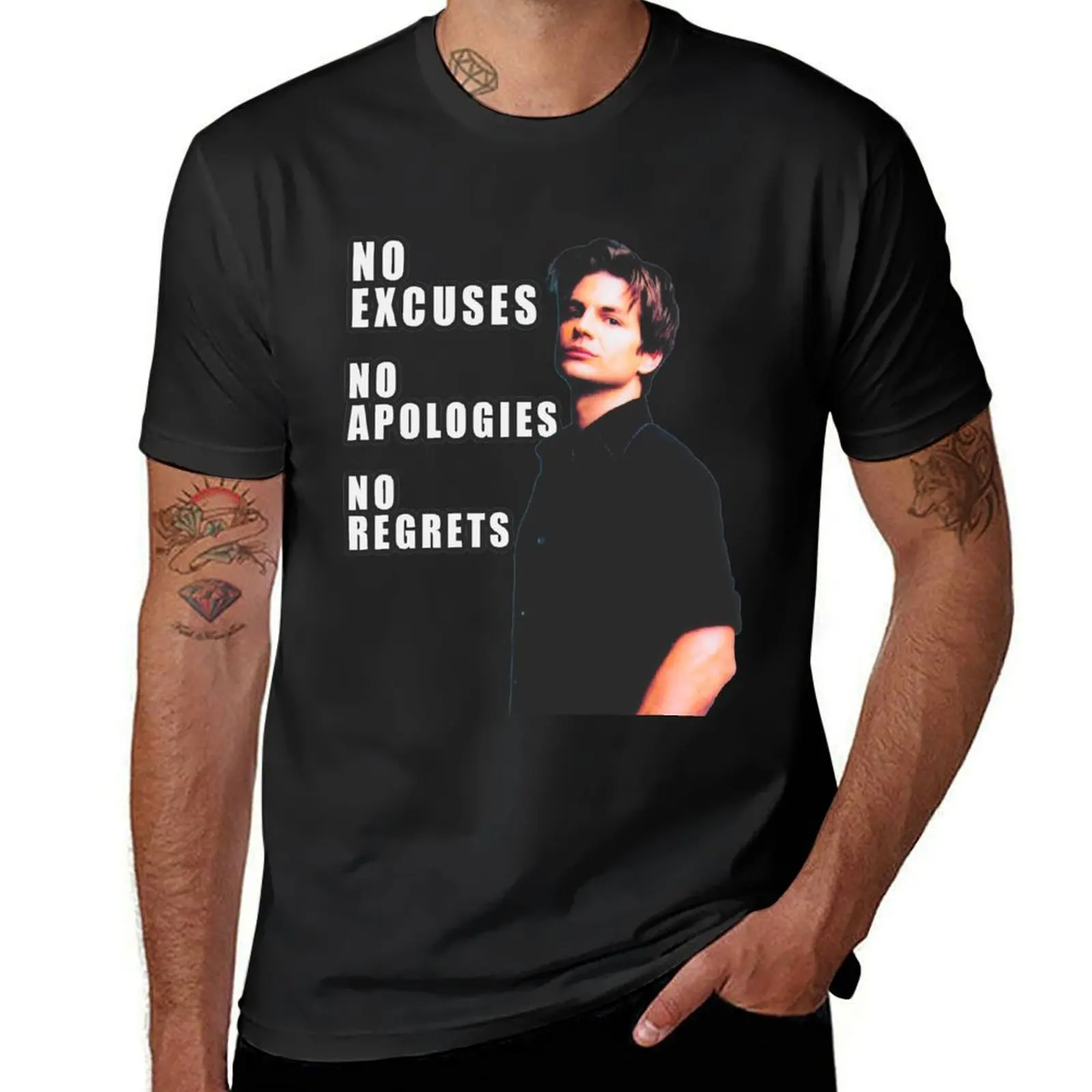 Brian Kinney: No excuses No apologies No regrets T-Shirt customizeds quick-drying big and tall t shirts for men