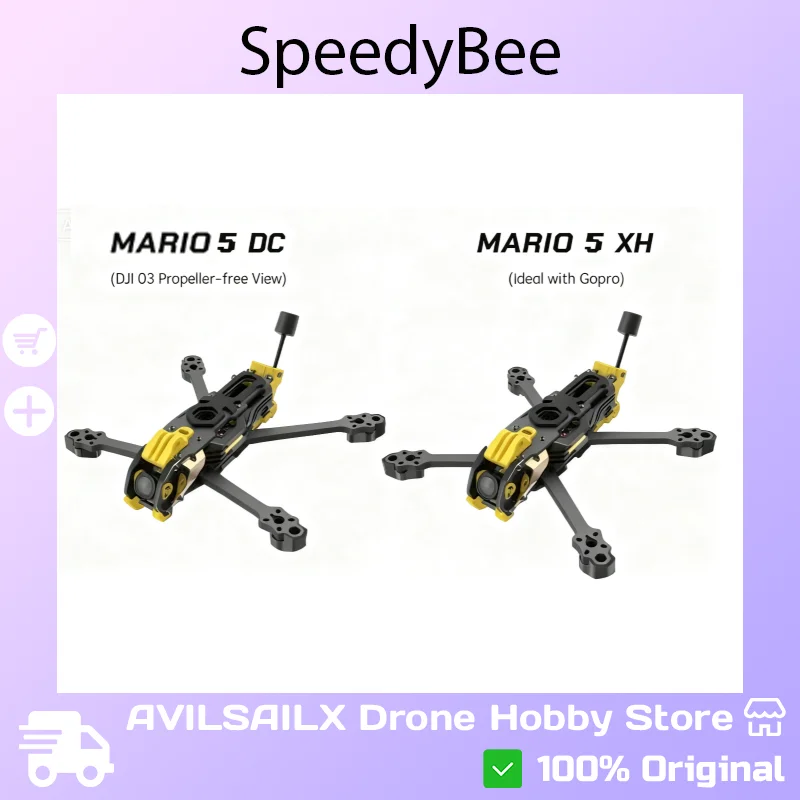 

Speedy Bee Mario 5 O4 / O4 PRO Drone Frame - DC/XH Connector, Flexible DIY Combination Kit