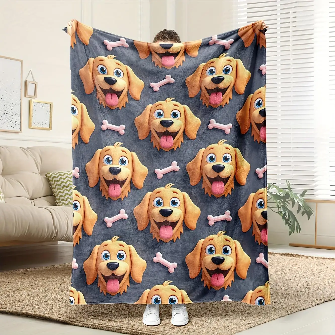 Beagle dog pattern Blanket for Sofa Bed Travel Camping Living Room Office Conditioning Blanket for All Seasons Gifts