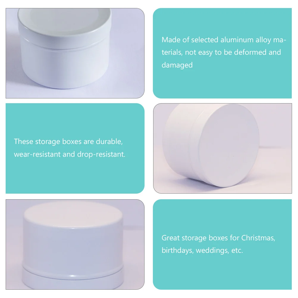 

6 Pcs Jars Aluminum Alloy Sealed Tins Reusable Storage Boxes for DIY C les Essential Oil Incense Gifts