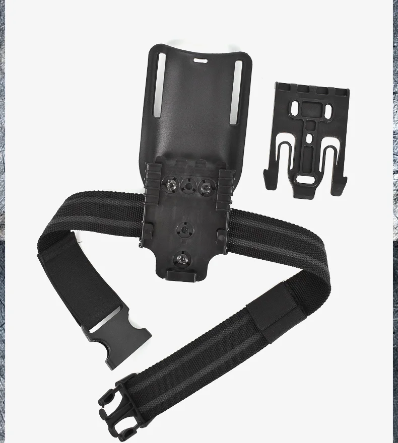 3-teiliges Drop-Leg-Holster-Set mit Schnellverschluss und QLS 19/22-Adapter – Gürtelschlaufe, bequem, elastisch und gummiert für Jagd und Angeln – Detail 7