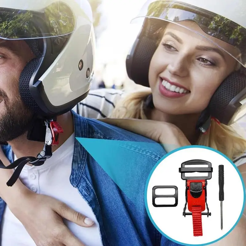 Пряжка для мотоциклетного шлема, быстросъемная раллийная пряжка из пластика и алюминиевого сплава для аксессуаров для шлема для верховой езды на открытом воздухе