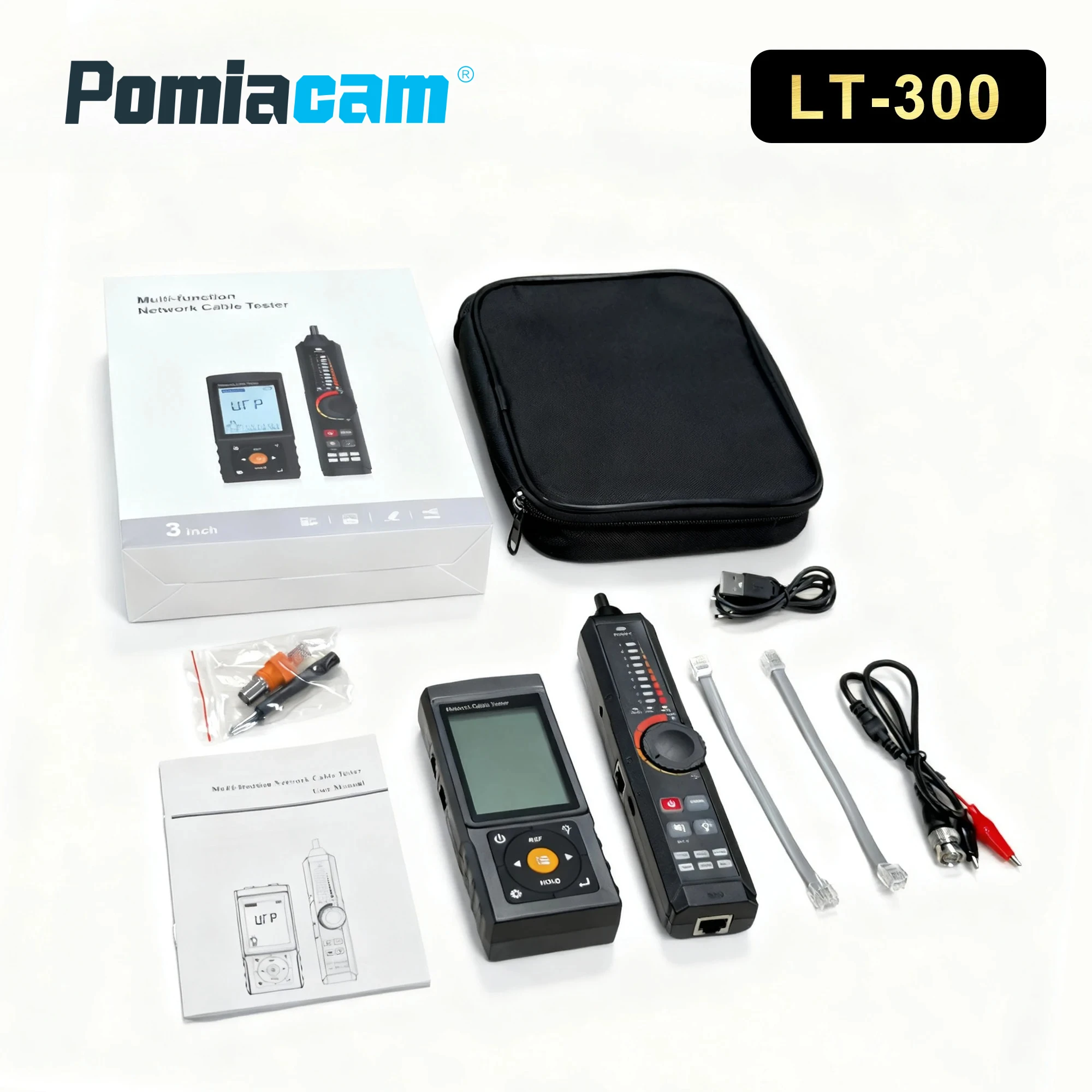 

LT-300 Tracker Network Tools Line Analyzer Cable Tracker Tester Digital Line Finder Network Cable Finder Port Flashing