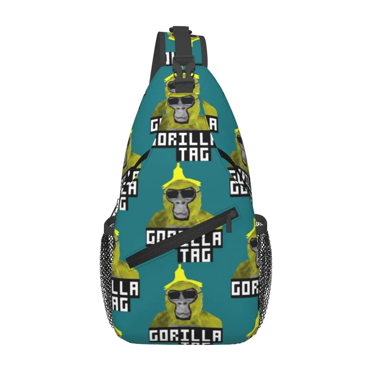 Gorilla Tag Monkey Banana Peel Gorilla Monke Gorilla Tag PFP Maker Crossbody Backpack Sling Shoulder Bag Adjustable Gym Bag