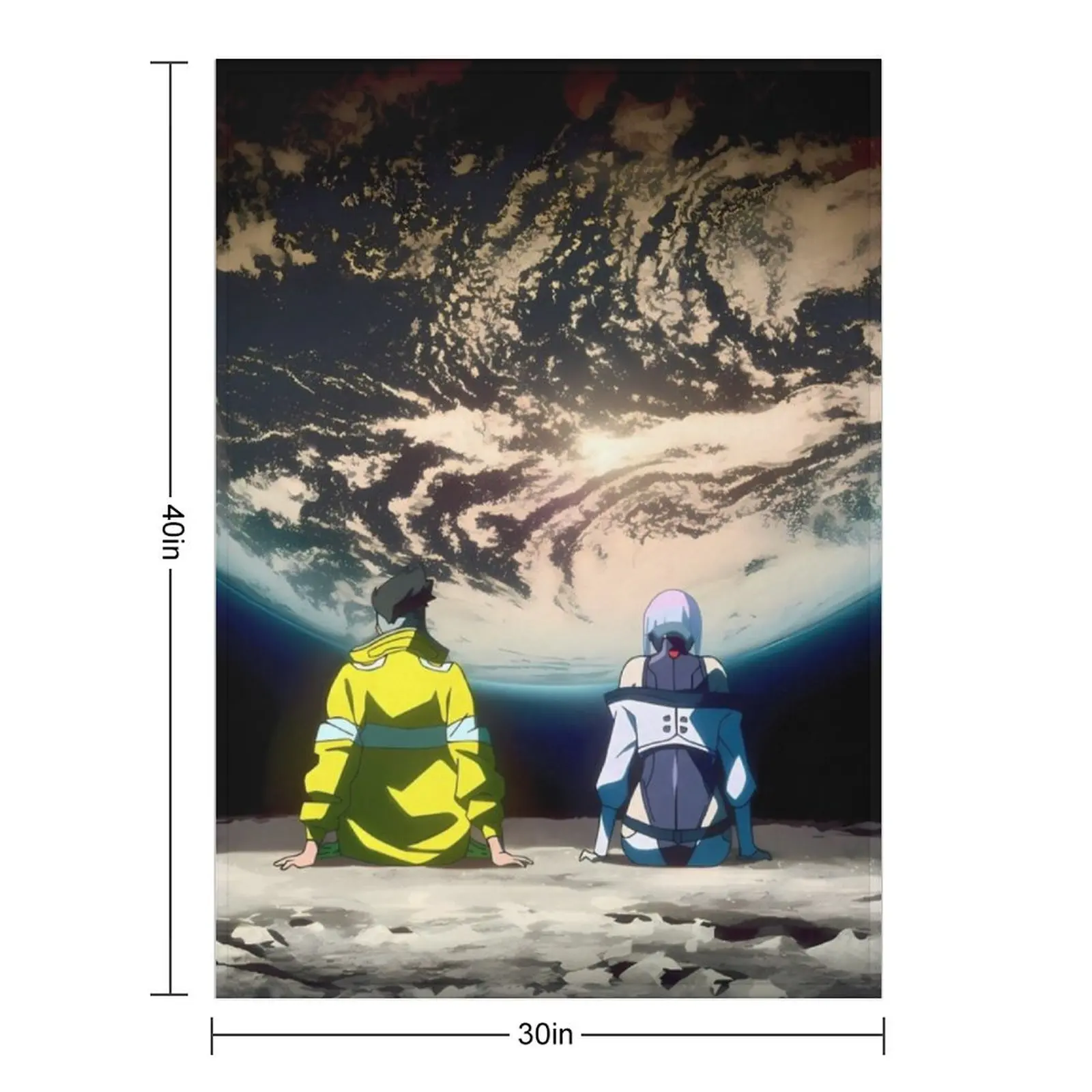 Cyberpunk EdgeRunners Moon Lucy David Throw Blanket valentine gift ideas warm winter Sofa Quilt christmas decoration Blankets